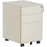 Beliani Aktenschrank Beige, Metall, hellbeige