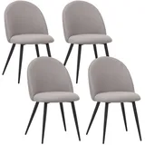Albatros Esszimmerstuhl Capo Stoff grau 4er Set