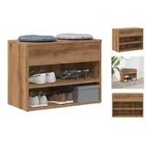 vidaXL Schuhbank Artisan-Eiche 60x30x45 cm Holzwerkstoff