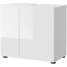 inn.furn Waschbeckenunterschrank weiß Hochglanz 60 x 56 cm Larik in Badezimmer Unterschrank