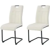 xonox.home Schwingstuhl Lisa 2er Set creme schwarz B/H/T: ca. 43x98x61 cm – creme, schwarz