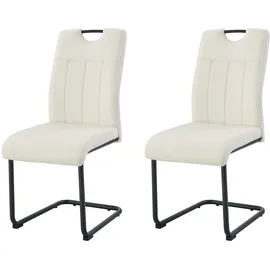 xonox.home Schwingstuhl Lisa 2er Set creme schwarz B/H/T: ca. 43x98x61 cm – creme, schwarz