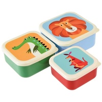 Rex London dotcomgiftshop 26625 Set Brotdosen oder Brotdosen Set in 3 Größen Colourful Creatures