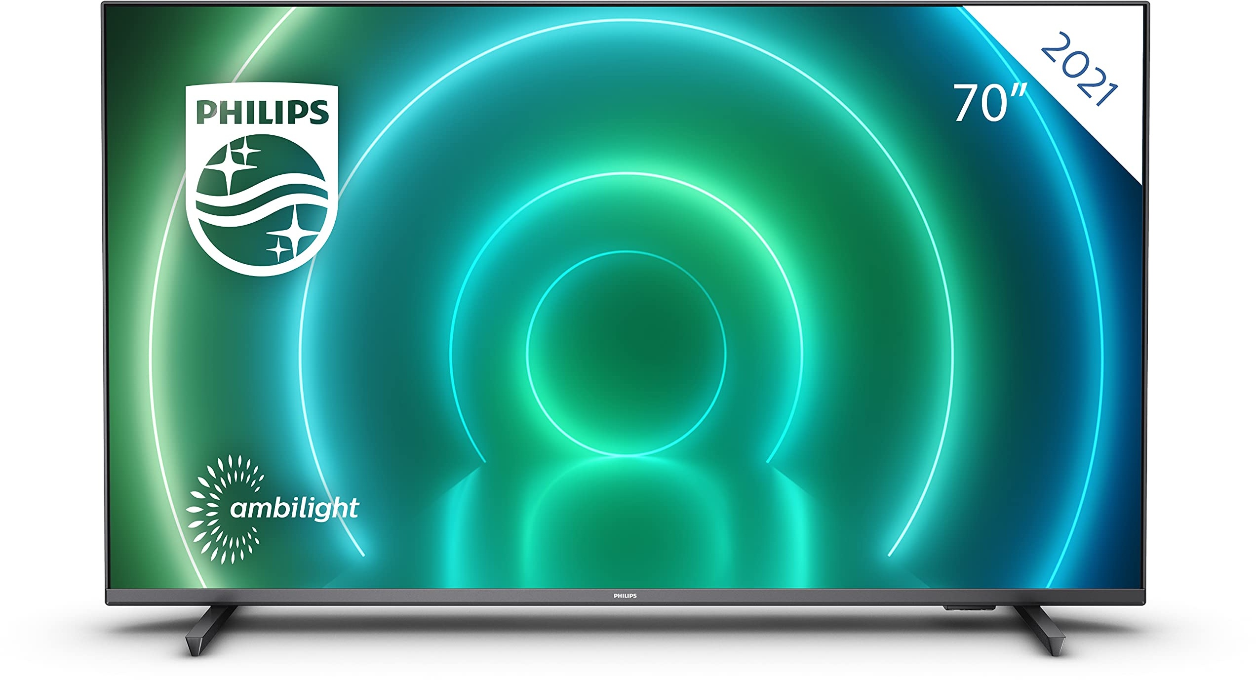 Philips TV 43PUS7906 43 Zoll 4K UHD LED Android TV mit Ambilight, Fernseher, HDR10+, Dolby Vision, Atmos Sound, Anthrazit, Google Assitant kompatibel, Gaming-Mode, (Modeljahr 2021), Schwarz
