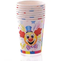 Pappbecher Clown (8er Pack, 300ml)
