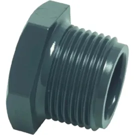 PROFEC Gewindestopfen Pvc-u, 1/4 Zoll Ag, 10 bar, grau