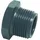 PROFEC Gewindestopfen Pvc-u, 1/4 Zoll Ag, 10 bar, grau