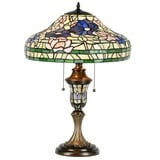 5LL-1207 Tiffany-Tischlampe-Tischleuchte-Lampe-Leuchte Ø 46x60 cm E27/max 2x60W