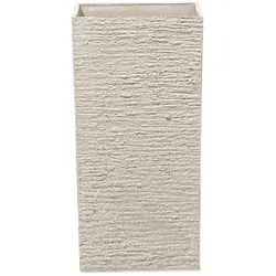 Blumentopf hellbeige quadratisch 30 x 30 x 60 cm GAZA