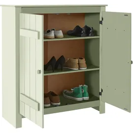OTTO home Bertram 100 x 110 x 38 cm grün / Massivholz mit 2 verstellbaren Einlegeböden