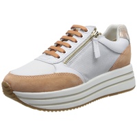 GEOX D KENCY Sneaker, White/Peach, 39 EU