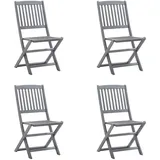vidaXL Klappbare Gartenstühle 57 x 57 x 91 cm braun 4 St.