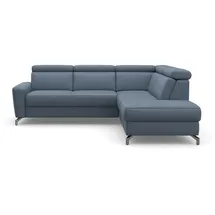 sit&more Ecksofa SIT & MORE "Scarlett L-Form", blau (hellblau), B:258cm T:226cm, Sofas, Ecksofa, inklusive Kopfteilverstellung, wahlweise mit Bettfunktion, Bettkasten
