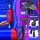 Kesser Gamingstuhl 150kg belastbar Blau/Rot