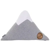 Idealer Pulverschnee Kissen Bergform Berg Dekokissen Zierkissen Fleecekissen grau