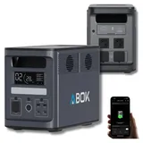 Tragbare Powerstation Powerbank UPS LiFePO4 2000W 1536Wh Abok ARK2000 - Grau
