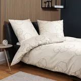 JANINE J.D. 87114 Grafisch Beige 155 x 220 cm + 80 x 80 cm