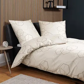 JANINE J.D. 87114 Grafisch Beige 155 x 220 cm + 80 x 80 cm