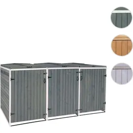 MCW Mülltonnenverkleidung H74 237 x 126 x 98 cm grau-weiß