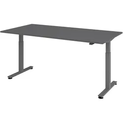 bümö elektrisch höhenverstellbarer Schreibtisch Graphit 200x100 cm, Gestell: Graphit - Büroschreibtisch höhenverstellbar elektrisch, elektrischer