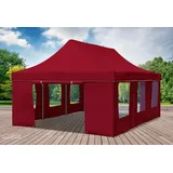 Faltpavillon Faltzelt Pavillon 4x6m Bordeaux Gartenzelt Klappzelt Wasserdicht