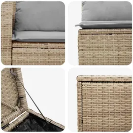 vidaXL Sofa Set 7-tlg. Beige/Grau