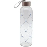Geda Labels (INFKH) Unisex Jugend Trinkflasche Anker 500ml Glas,