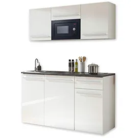 BASIC by Balculina Küchenzeile Jazz 160 cm weiß