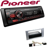 Pioneer 1-DIN Autoradio USB AUX Android Einbauset für Ford Kuga silber Canbus