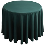 Tischdecke Rund Outdoor Tischdecke Satin,Rund Tischdecken Polyester Einfarbiges Küche Esszimmer Tischdecke für Weihnachten, Hochzeit, Hotel, Bankett,Garten,Dark Green,160cm Round