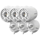 Mr. Beams Batterie-LED-Außenstrahler "MB360 XT" Weiß mit Bewegungsmelder 3er Pack