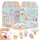 Comansi Playset Cinnamoroll Ice Cream Parlour 40 + Aufkleber und 6 cm Figur | 3D Haus Restaurant Wiederverwendbare Aufkleber | Kawaii Foodcourt Sticker House | Comansi
