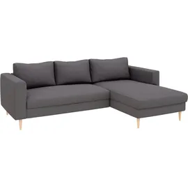 TRENDMANUFAKTUR Eckcouch Cord 2-Sitzer Grau