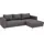 TRENDMANUFAKTUR Eckcouch Cord 2-Sitzer Grau