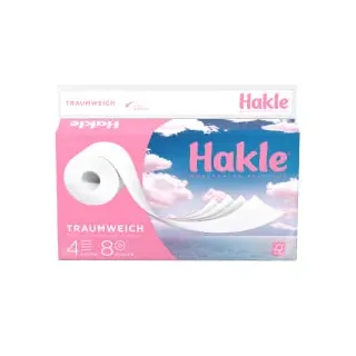 Hakle Toilettenpapier TRAUMWEICH 4-lagig, 8 Rollen