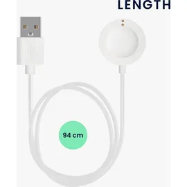 kwmobile USB Kabel Charger kompatibel mit Michael Kors GEN 6 / GEN 5e / GEN 5 / GEN 4 Watch/Skagen Falster 2 Ladekabel - Smart Watch Ersatzkabel - - Weiß