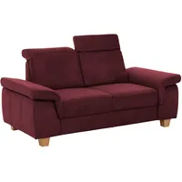 2-Sitzer HOME AFFAIRE "Dalia", rot (bordeaux), B:173cm T:96cm, Luxus-Microfaser Florence (100% Polyester), Luxus-Microfaser weich (90% Polyester, 10% Polyamid), Webstoff (100% Polyester), Sofas, mit Federkernpolsterung, wahlweise auch mit Kopftteilverstellung