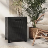 vidaXL Garten Aufbewahrungsbox 39x39x46 cm PP Rattan Graphit - Garten Aufbewahrungsbox - Gartenbox - Outdoor Aufbewahrungsbox - Aufbewahrungstruhe