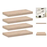 vidaXL Schweberegale 4 Stk. 50x23,5x4 cm Holzwerkstoff