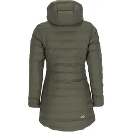 Dry Fashion Damen Polyurethan-Mantel Danzig gesteppt - Outdoor-Jacke wind- und wasserdicht in Oliv Größe 42 - Grün - 42