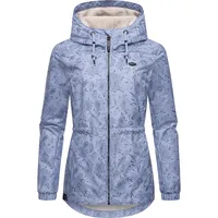 Ragwear leichte Damen Übergangsjacke Wasserdichte Outdoorjacke mit floralem Allover-Print