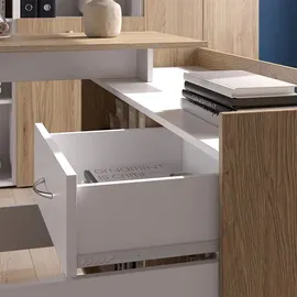 Vicco Eckschreibtisch Noira Weiß / Sonoma