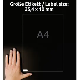 Avery Zweckform Etiketten L4731REV-25 weiß 25,4 x 10,0 mm