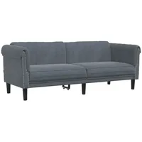 vidaXL Sofa 3-Sitzer Dunkelgrau Samt