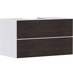 hansgrohe Xevolos E Waschtischunterschrank 54190730 980x555x550mm, 2 Schubladen, mattweiß, Eiche dunkel