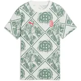 Puma Ac Milan Ftblculture Kurzarm-t-shirt - Warm White / Green Moon - 11-12 Jahre