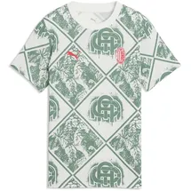 Puma Ac Milan Ftblculture Kurzarm-t-shirt - Warm White / Green Moon - 11-12 Jahre