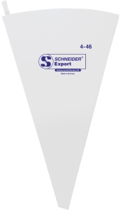 SCHNEIDER Export Spritzbeutel, Mehrmals verwendbare Spritztüte aus Baumwollgewebe mit starker Beschichtung, Größe: 4 - 46 cm