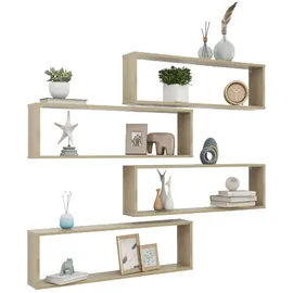 vidaXL Wandregal 100 x 15 x 30 cm Braun