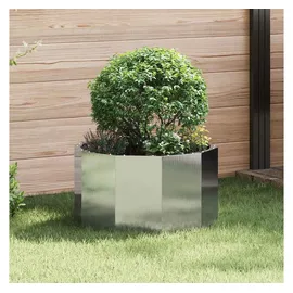 vidaXL Pflanzkübel 60 x 60 x 35 cm Silber